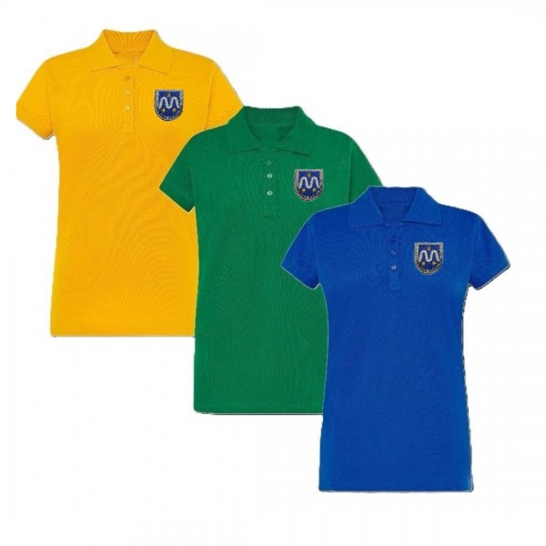 Polo marškinėliai su emblema mergaitėms/merginoms