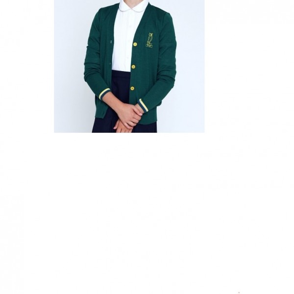Sweater with buttons and school logo