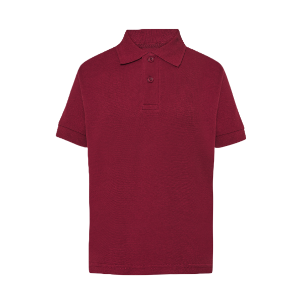 Bordo polo marškinėliai  berniukui/vaikinui be mokyklos emblemos