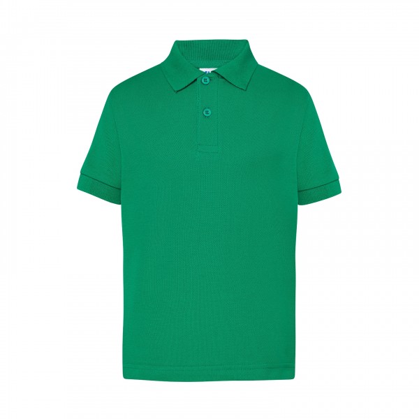 Žali polo marškinėliai su siuvinėjimu vaikiški