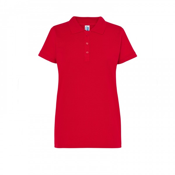 Raudoni polo marškinėliai gimnazistėms