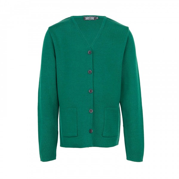 Žalias švarkelio tipo megztinis pradinukams