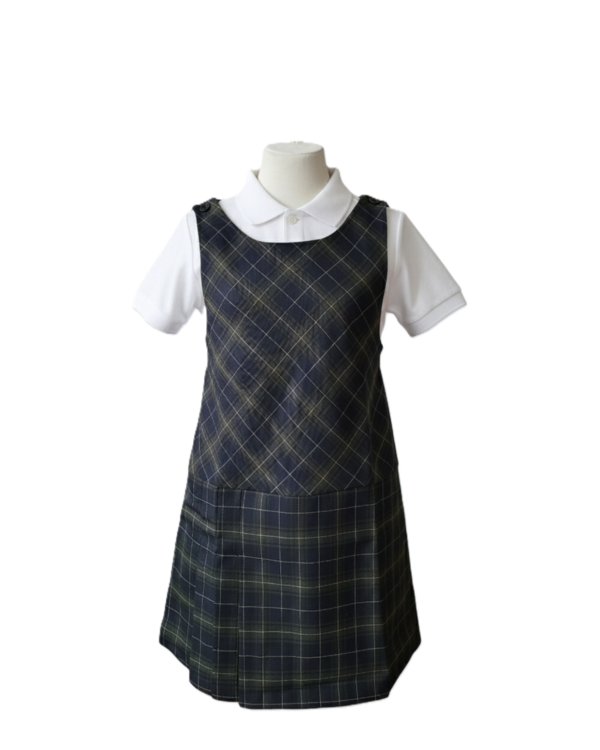 Languotas sarafanas be mokyklos emblemos