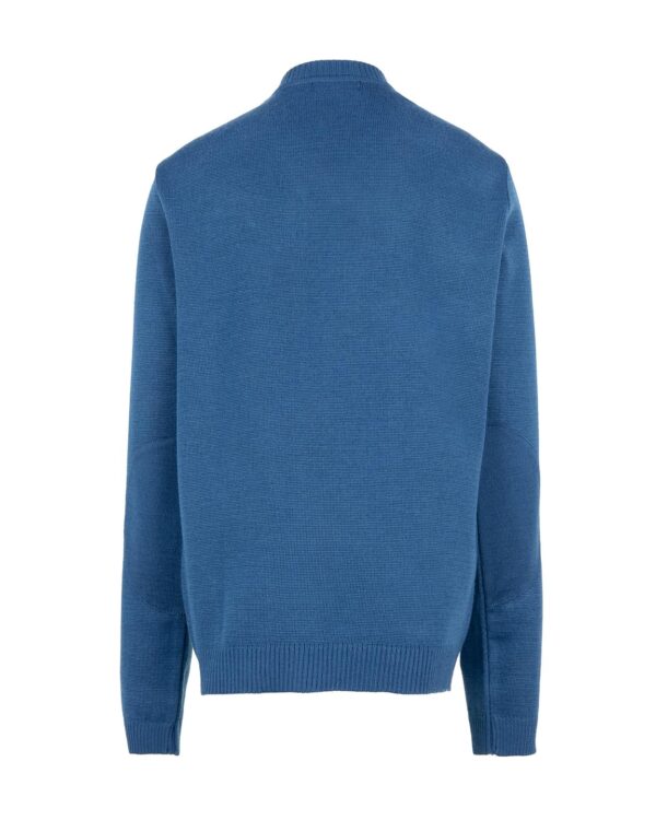 Megztinis V formos kaklu su mokyklos emblema-5099