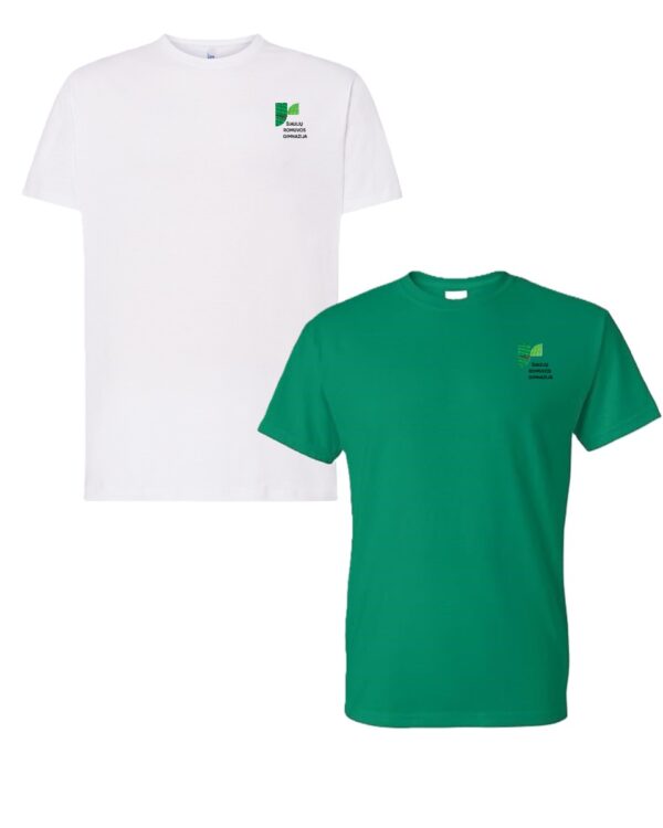 Sportinė maikutė su mokyklos logotipu