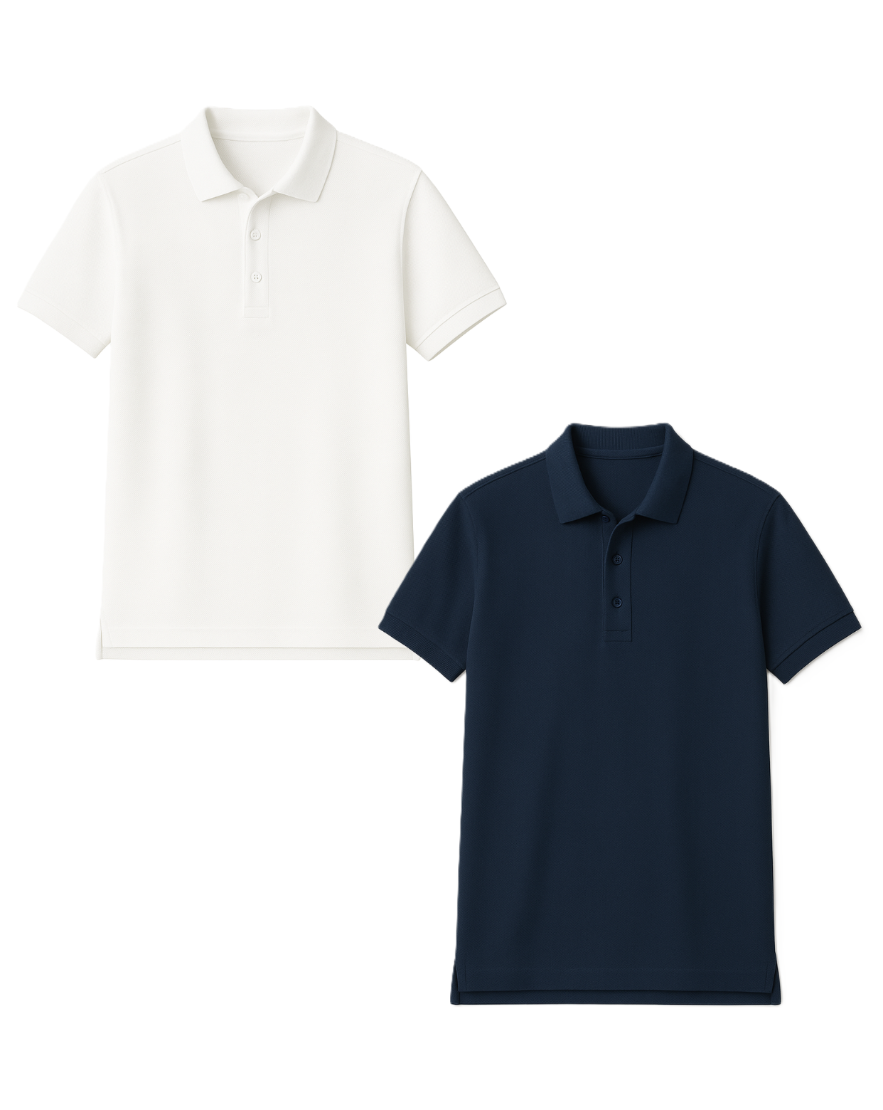 Polo marškinėliai trumpomis rankovėmis be mokyklos emblemos