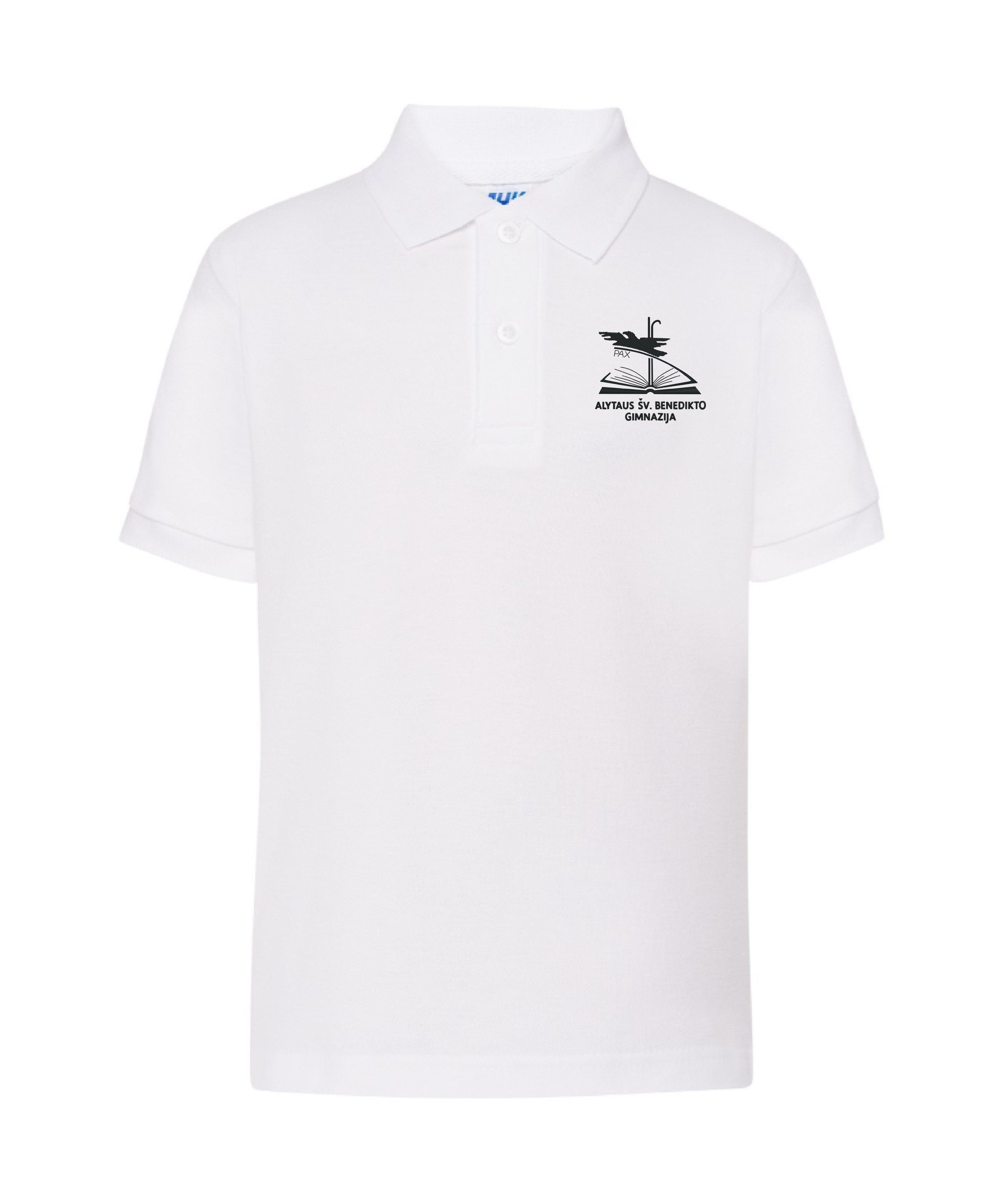 Polo marškinėliai trumpomis rankovėmis su mokyklos logotipu