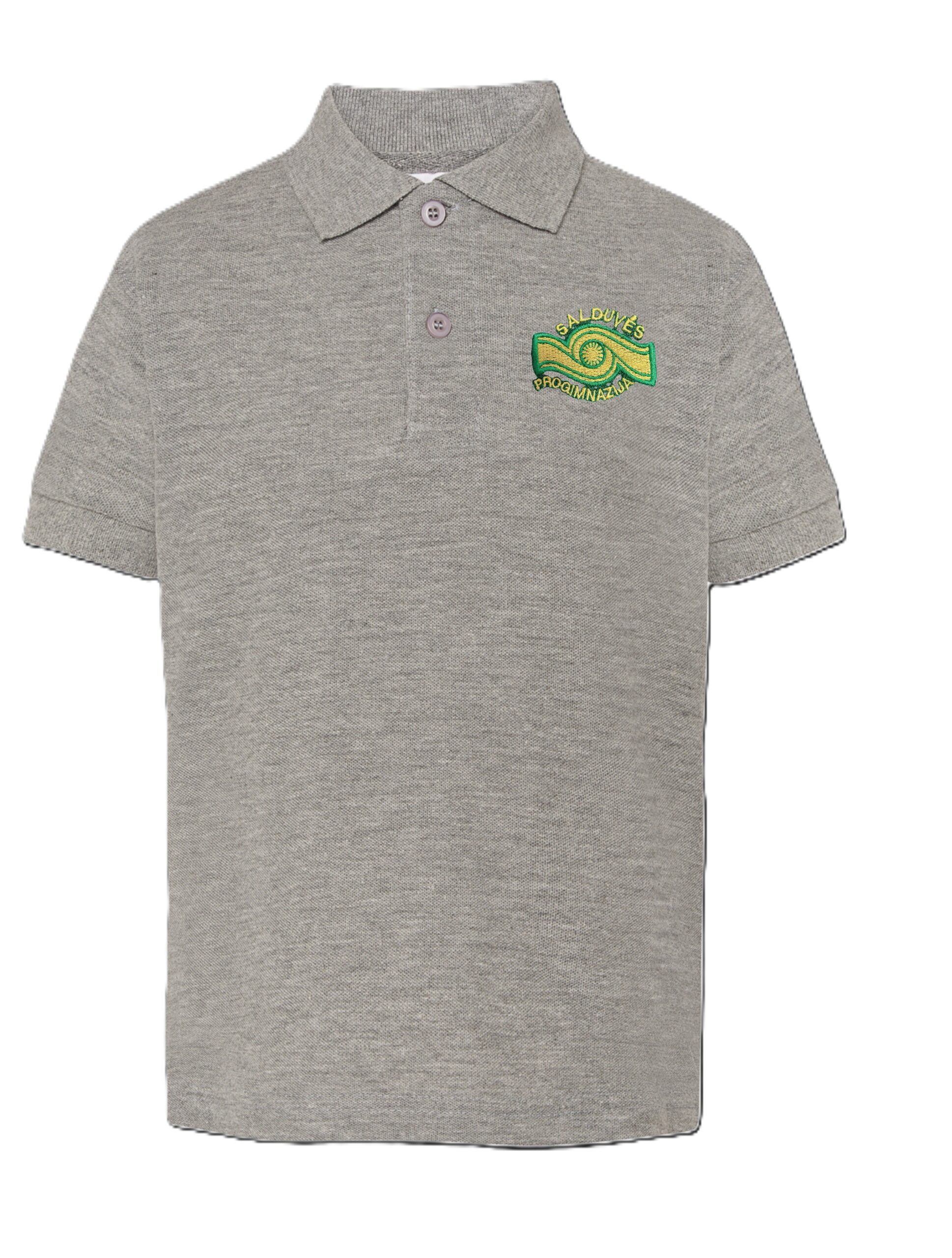 Polo marškinėliai trumpomis rankovėmis su mokyklos logotipu