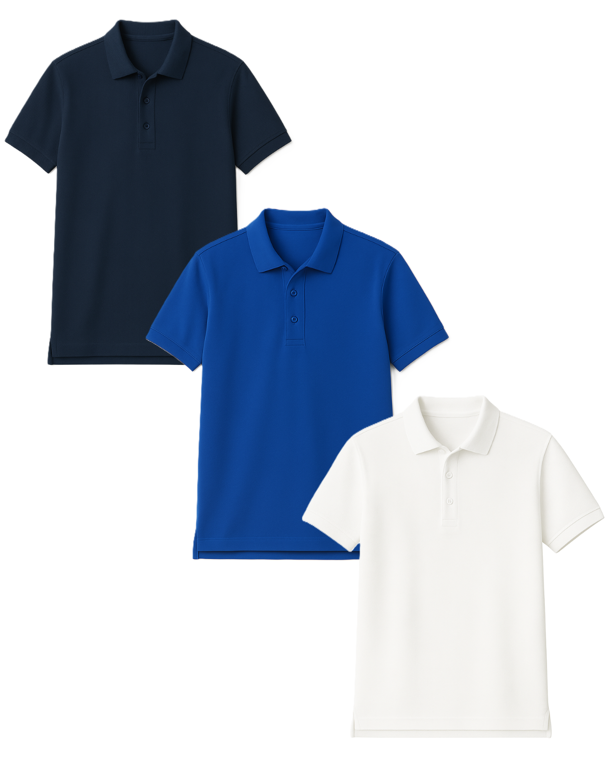 Polo marškinėliai trumpomis rankovėmis be mokyklos emblemos