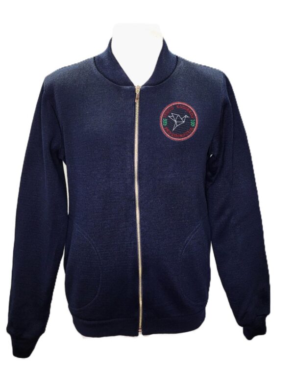 Užtraukiamas megztinis su mokyklos emblema