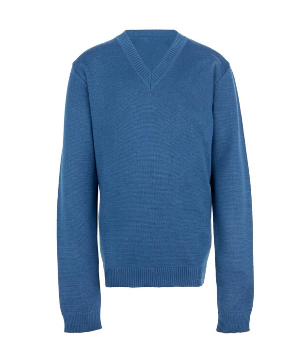 Megztinis V-formos apykakle be mokyklos emblemos