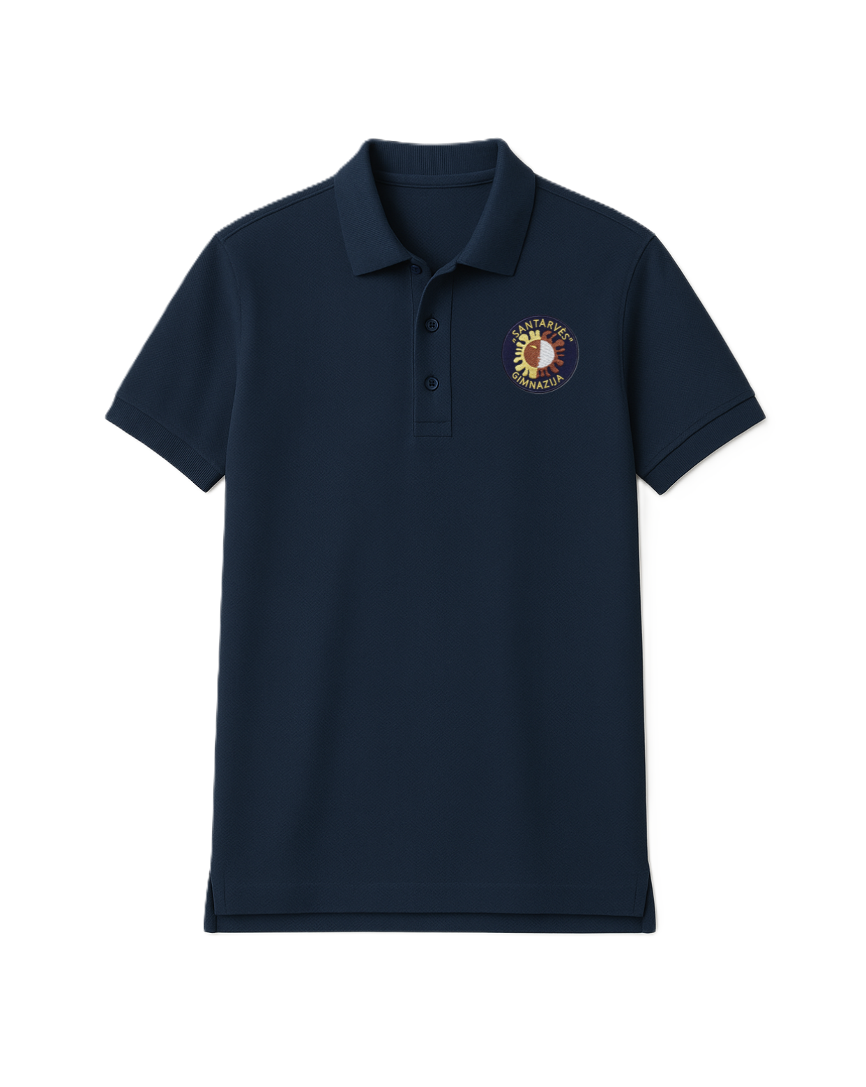 Polo marškinėliai trumpomis rankovėmis su mokyklos logotipu