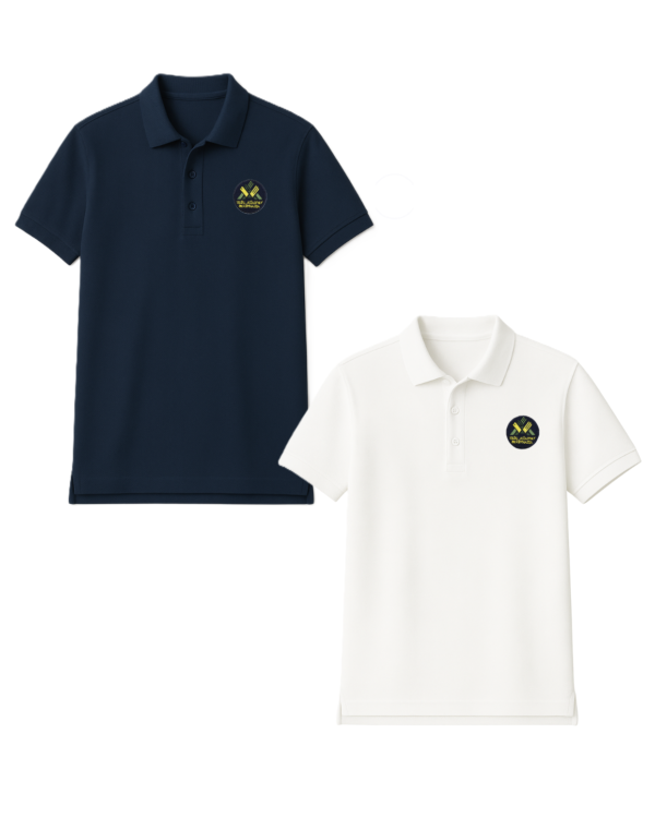 Polo marškinėliai trumpomis rankovėmis su mokyklos logotipu
