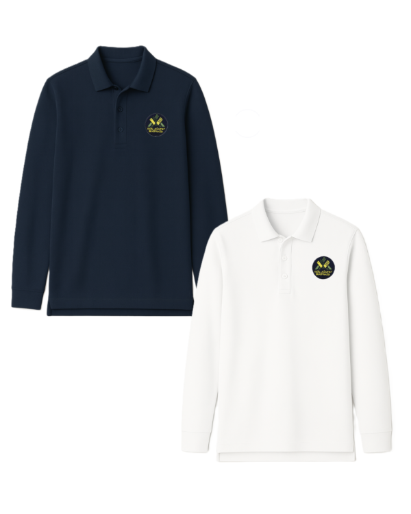Polo marškinėliai ilgomis rankovėmis su mokyklos logotipu
