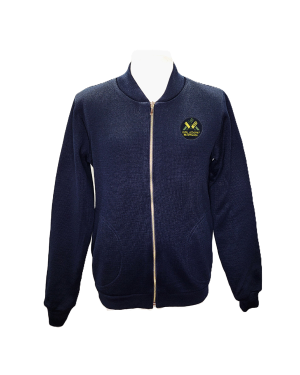 Užtraukiamas megztinis su mokyklos emblema