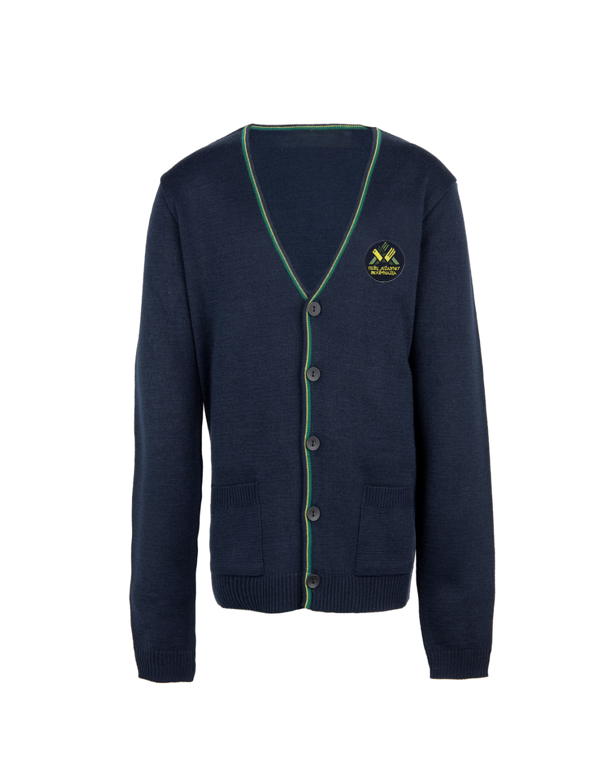 Žaketas su mokyklos emblema