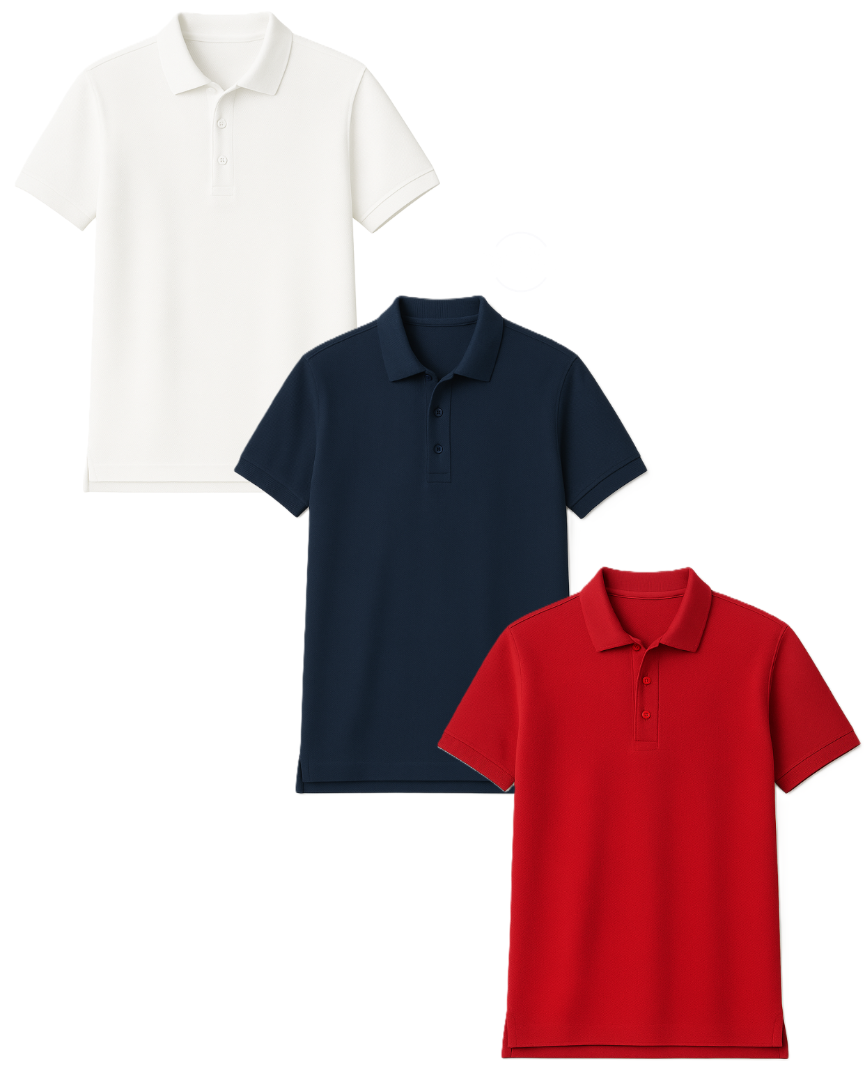 Polo marškinėliai trumpomis rankovėmis be mokyklos emblemos