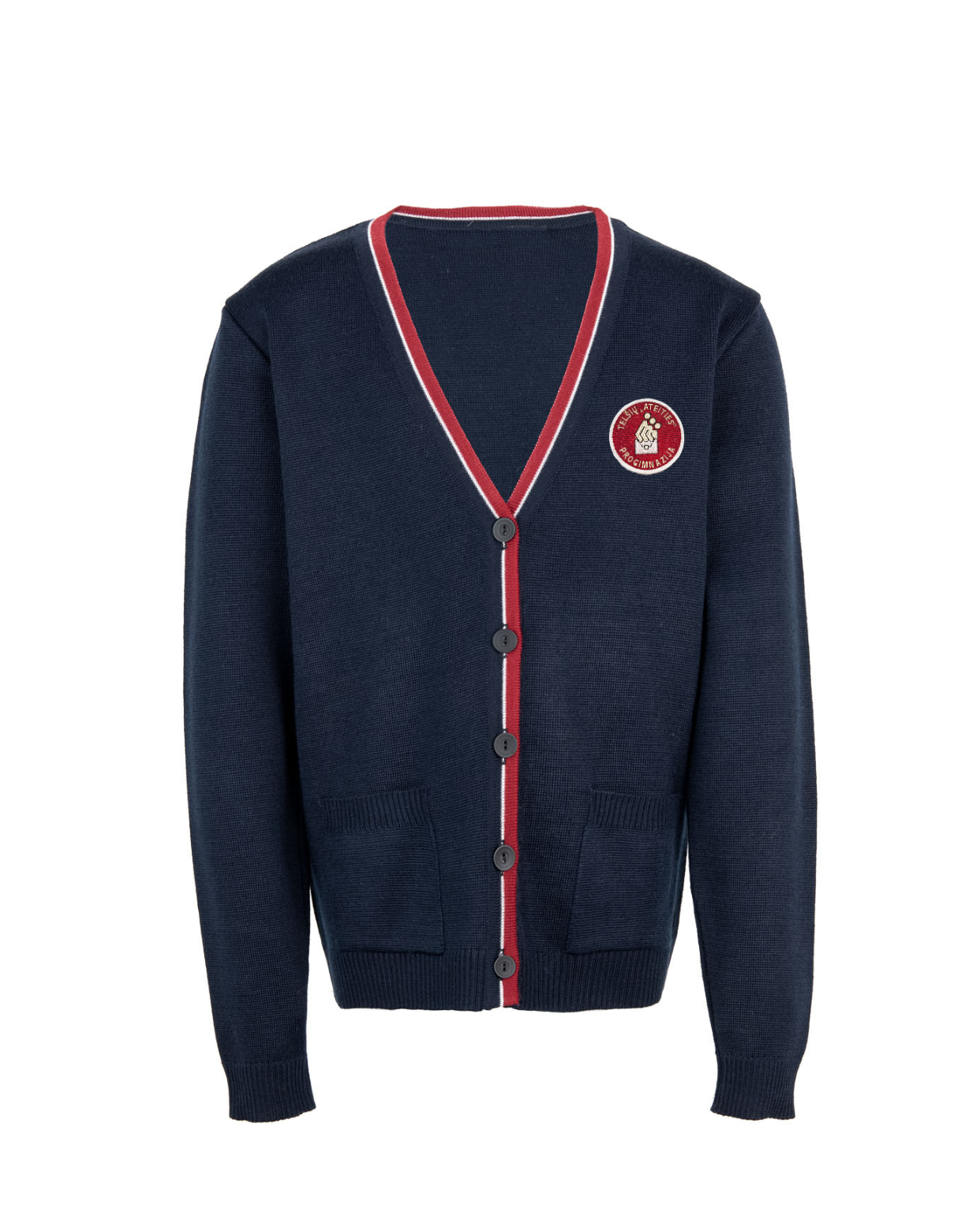 Žaketas su mokyklos emblema