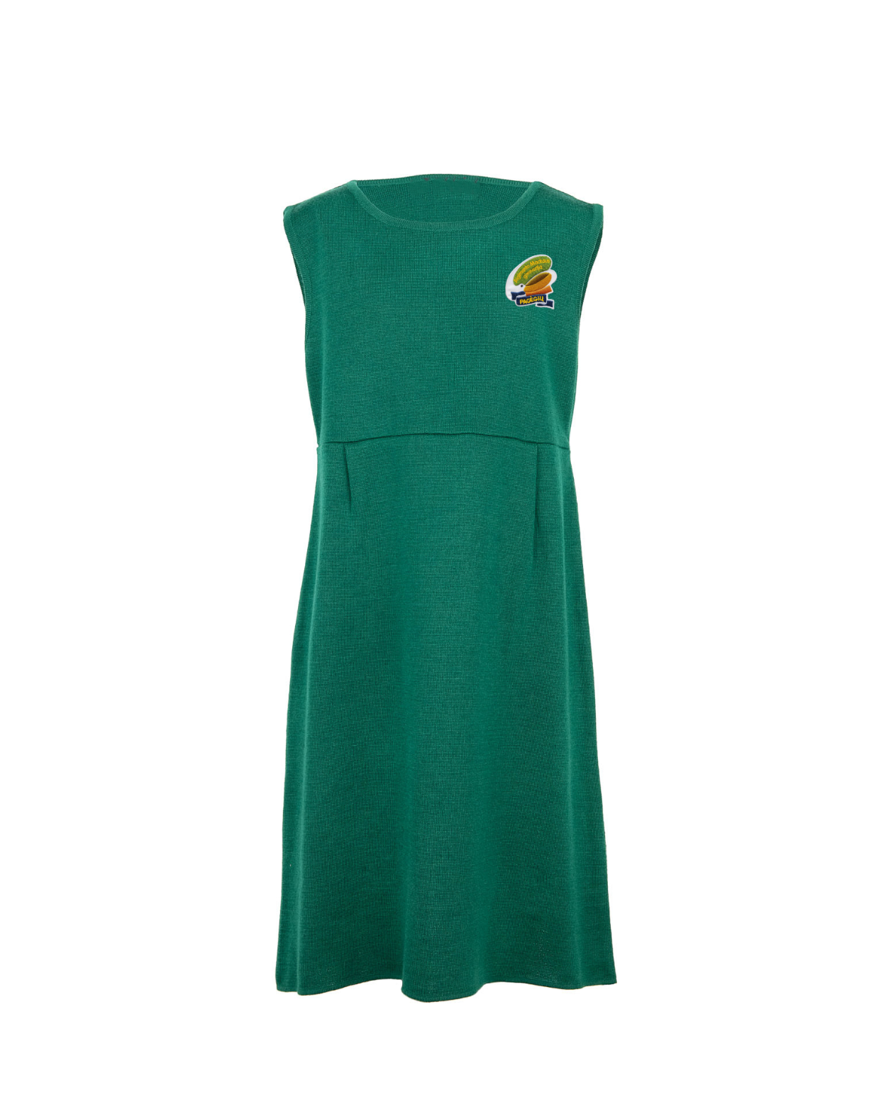 Lygus sarafanas su mokyklos emblema