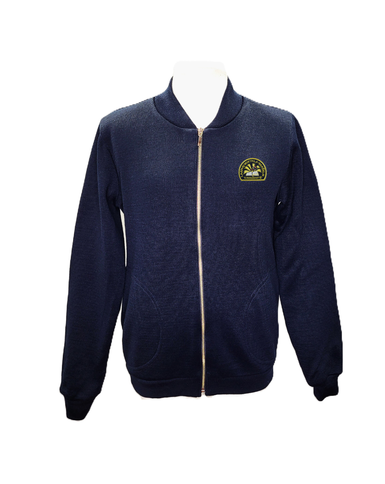 Užtraukiamas megztinis su mokyklos emblema