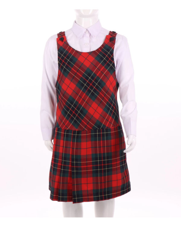 Languotas sarafanas be mokyklos emblemos