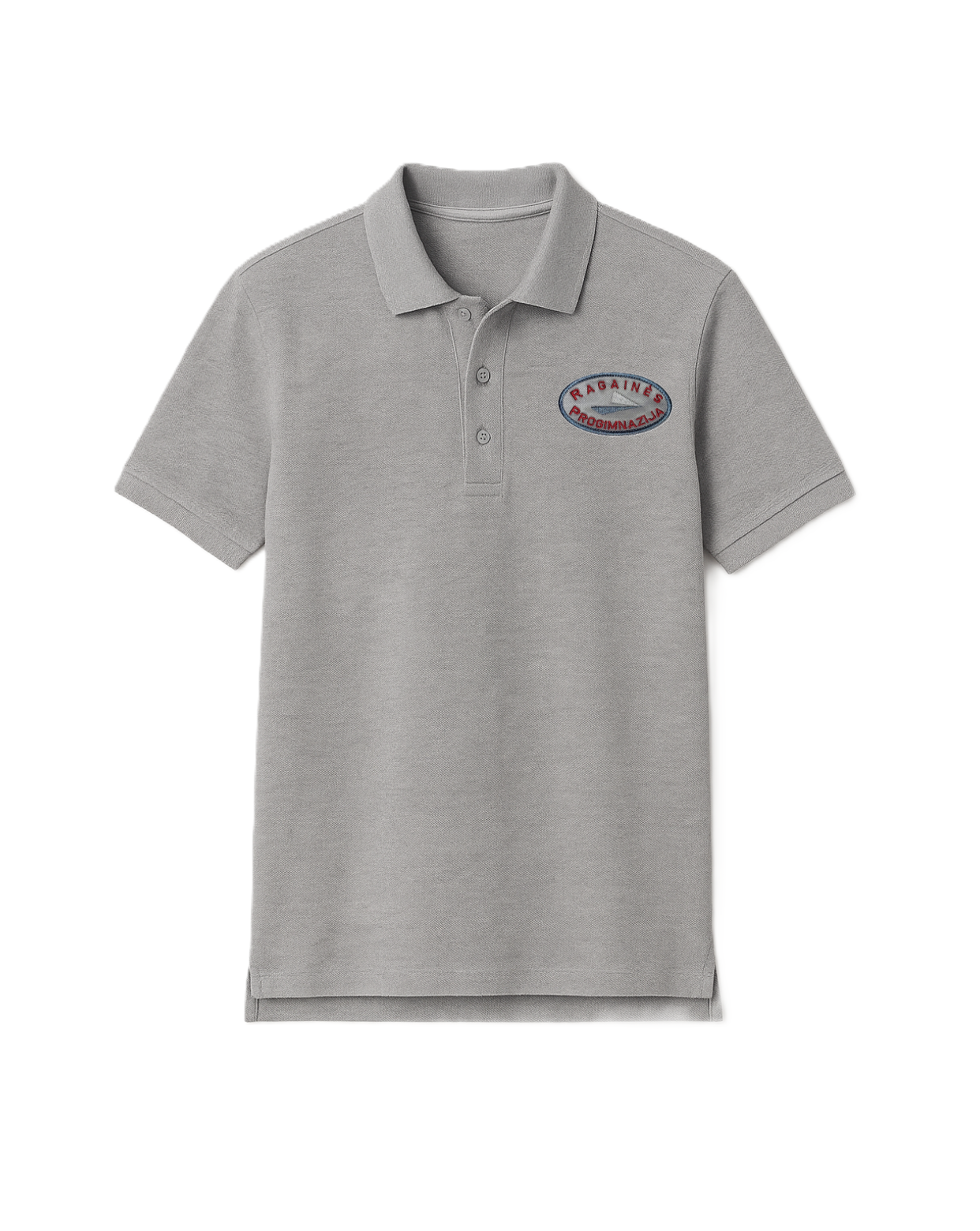 Polo marškinėliai trumpomis rankovėmis su mokyklos logotipu