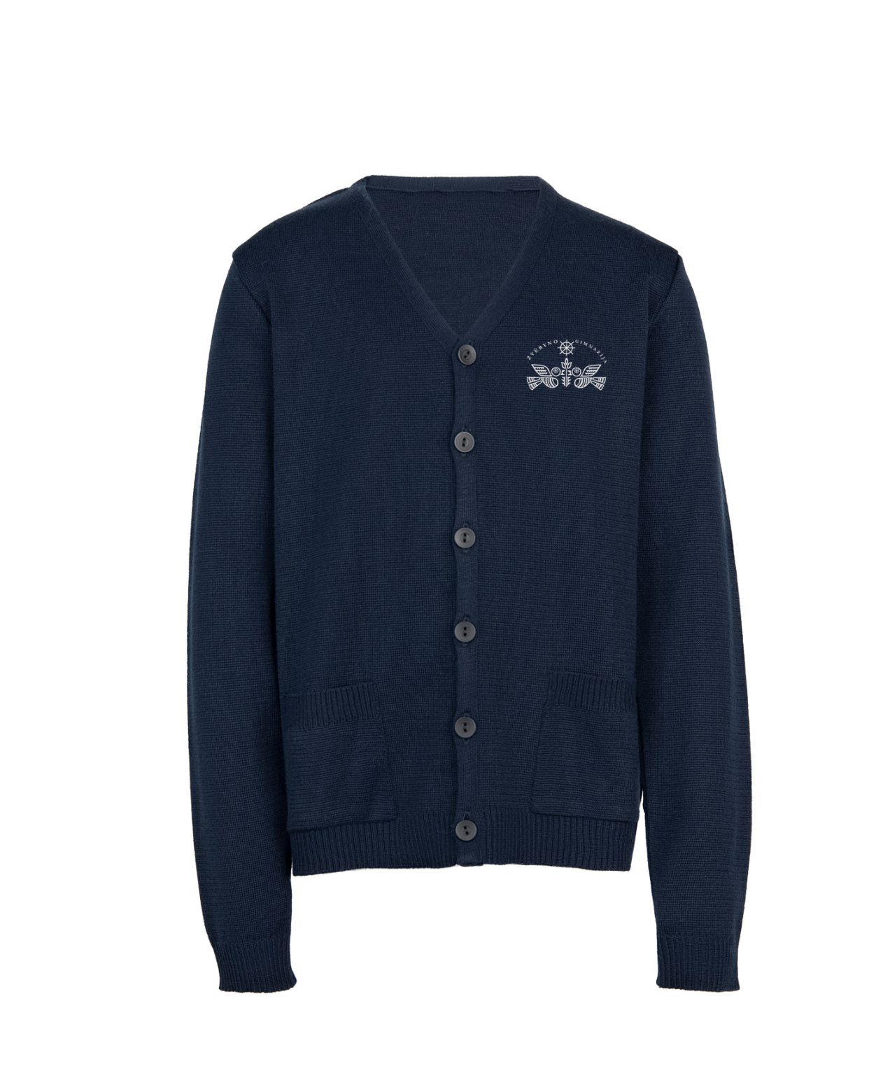 Žaketas su mokyklos emblema