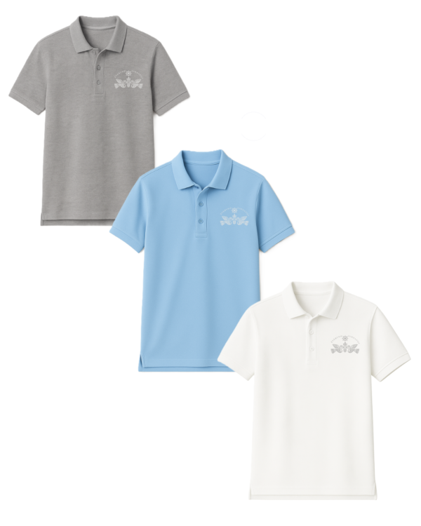 Polo marškinėliai  trumpomis rankovėmis su mokyklos logotipu