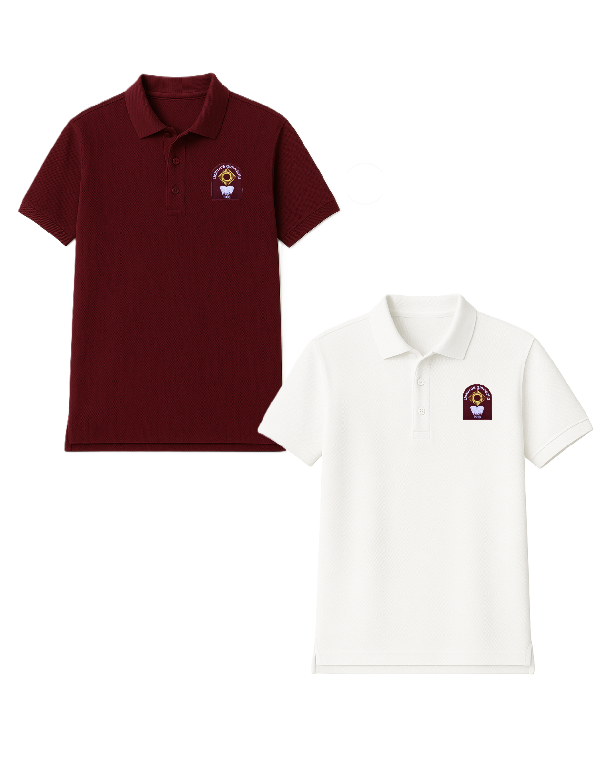 Polo marškinėliai trumpomis rankovėmis su mokyklos logotipu