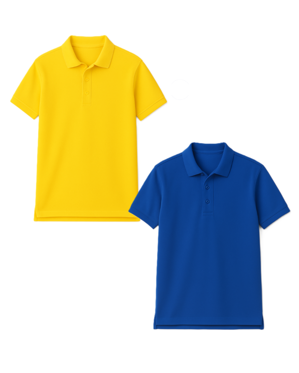 Polo marškinėliai trumpomis rankovėmis be mokyklos emblemos