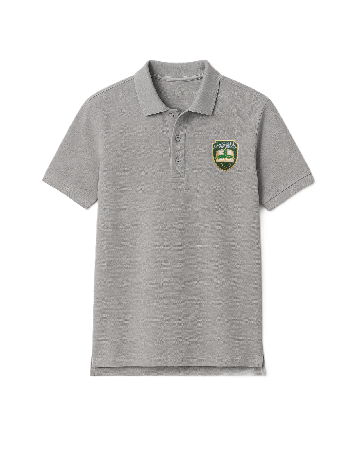 Polo marškinėliai trumpomis rankovėmis su mokyklos logotipu