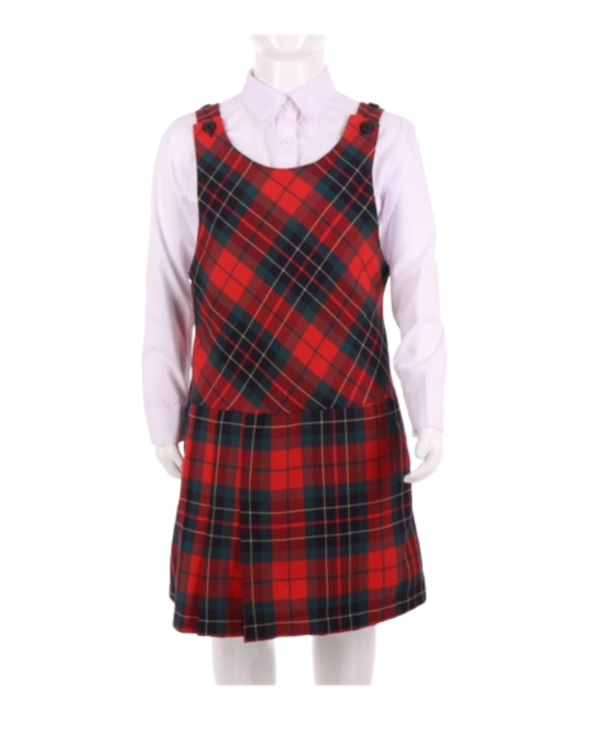 Languotas sarafanas be  mokyklos emblemos