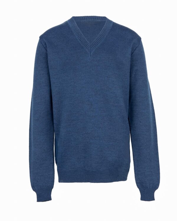 Megztinis V-formos apykakle be mokyklos emblemos