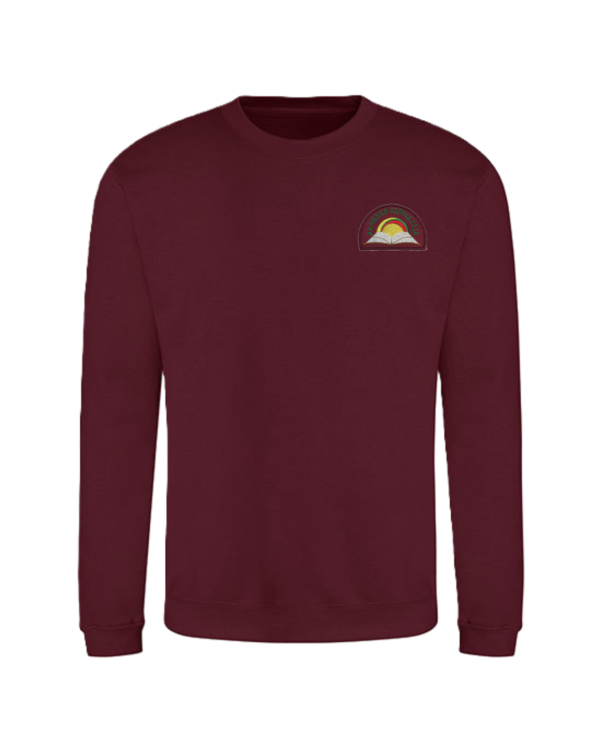 Trikotažinis sportinio tipo džemperis su mokyklos emblema