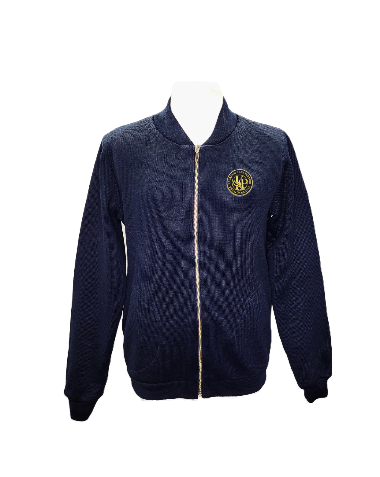 Užtraukiamas megztinis su mokyklos emblema