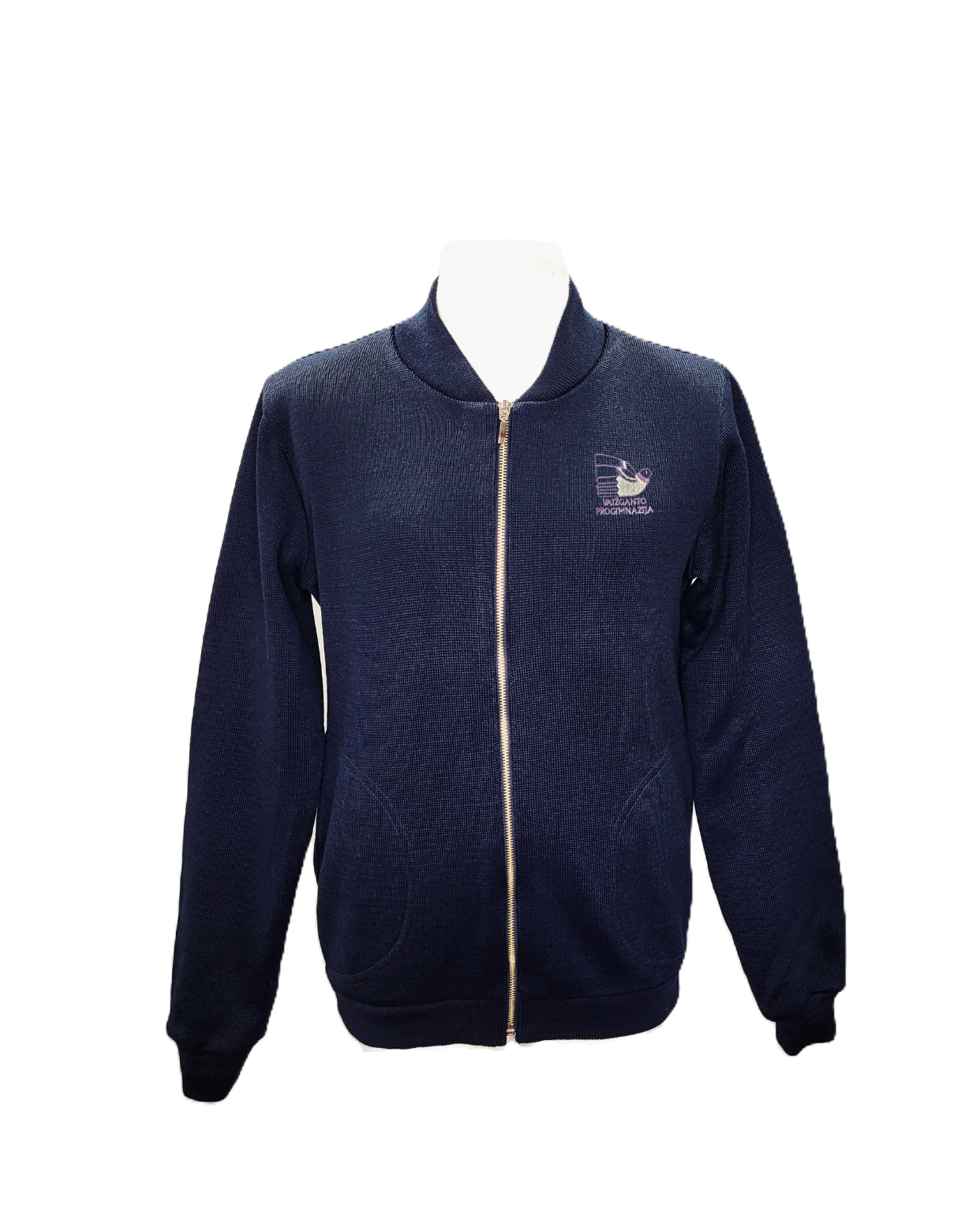 Užtraukiamas megztinis su mokyklos emblema