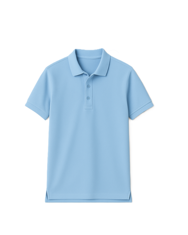 Polo marškinėliai trumpomis rankovėmis be mokyklos emblemos