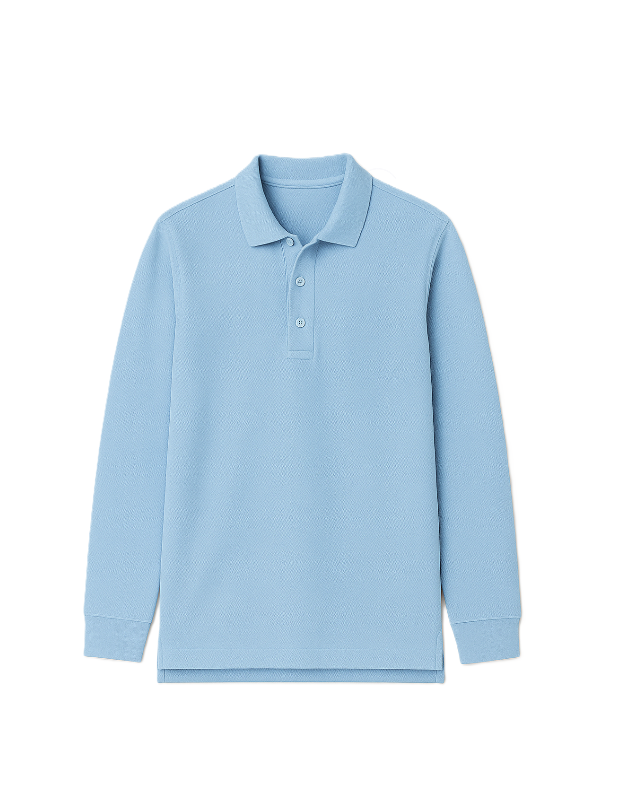 Polo marškinėliai ilgomis rankovėmis be mokyklos emblemos