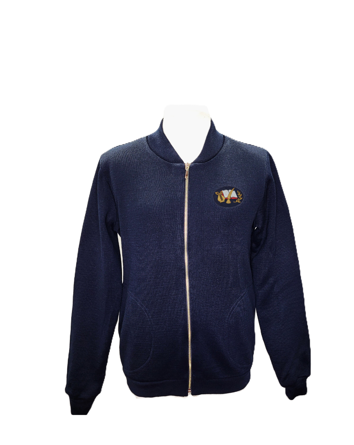 Užtraukiamas megztinis su mokyklos emblema