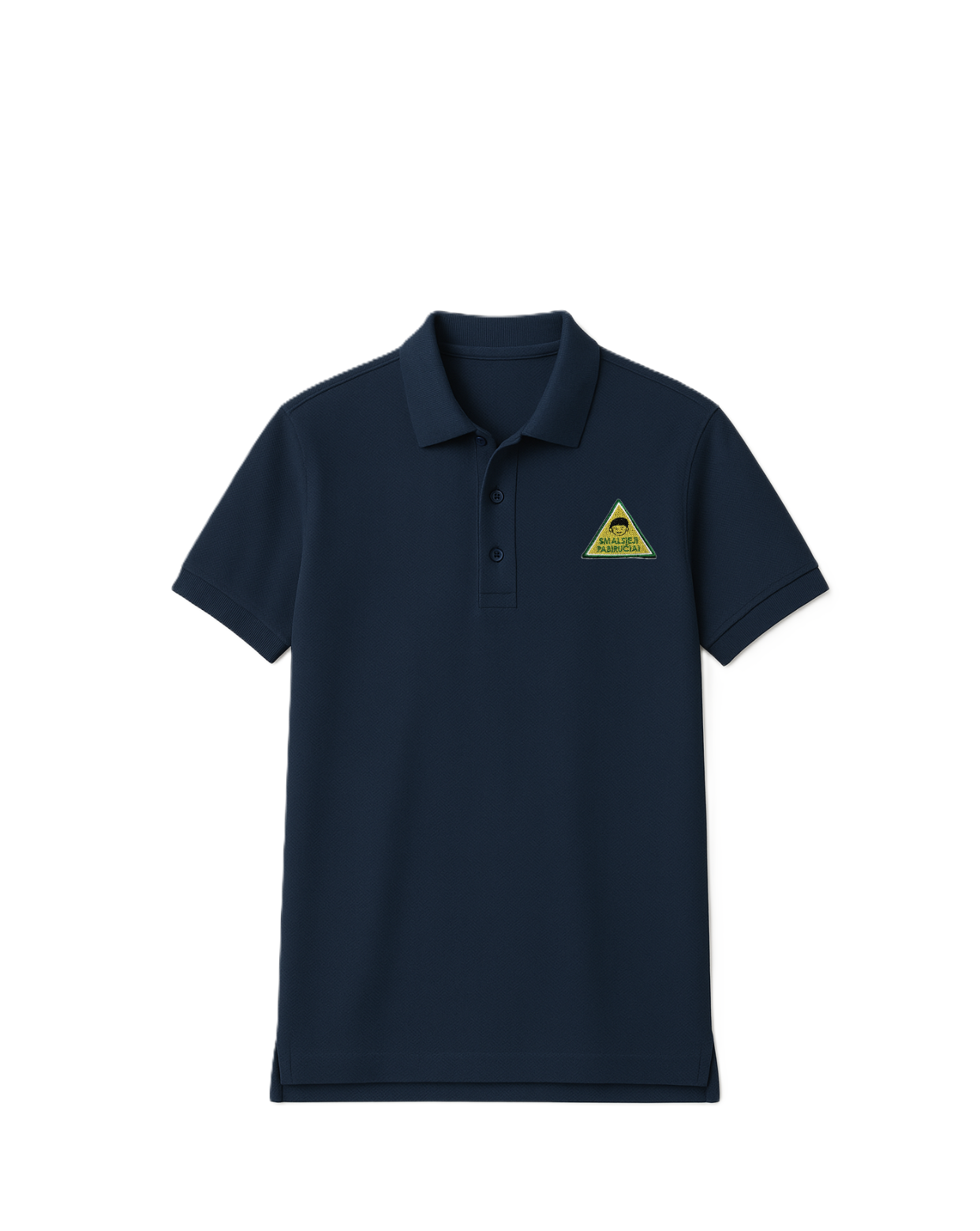 Polo marškinėliai trumpomis rankovėmis su mokyklos logotipu