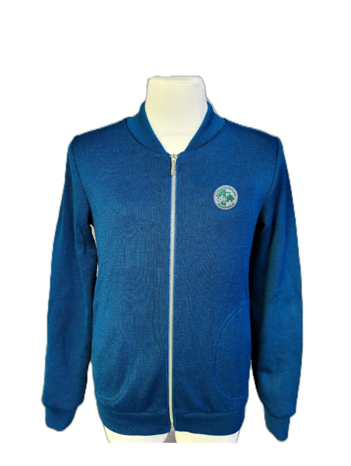 Užtraukiamas megztinis su mokyklos emblema