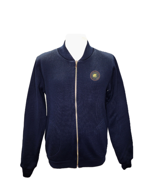 Užtraukiamas megztinis su mokyklos emblema