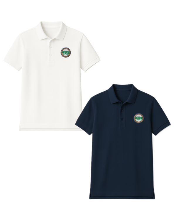 Polo marškinėliai trumpomis rankovėmis su mokyklos logotipu