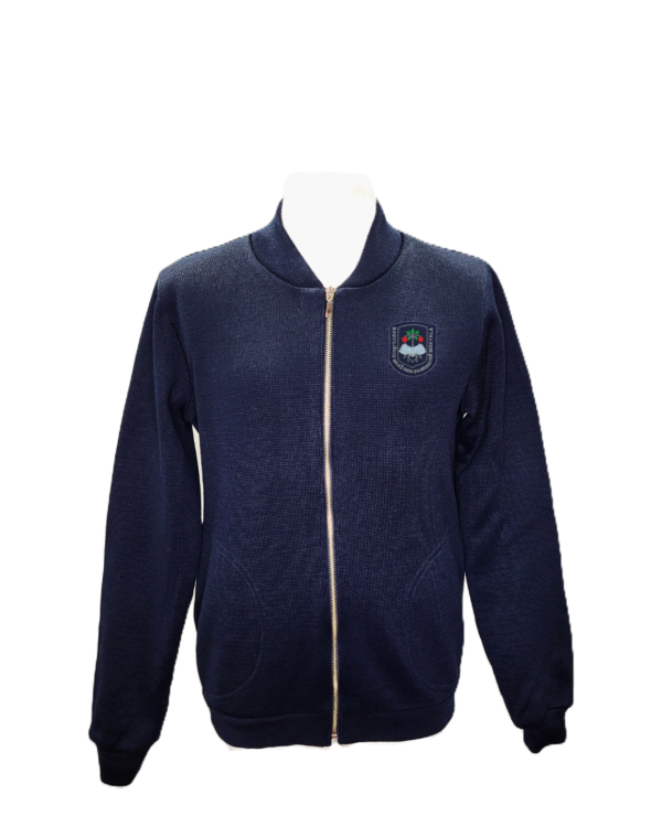 Užtraukiamas megztinis su mokyklos emblema