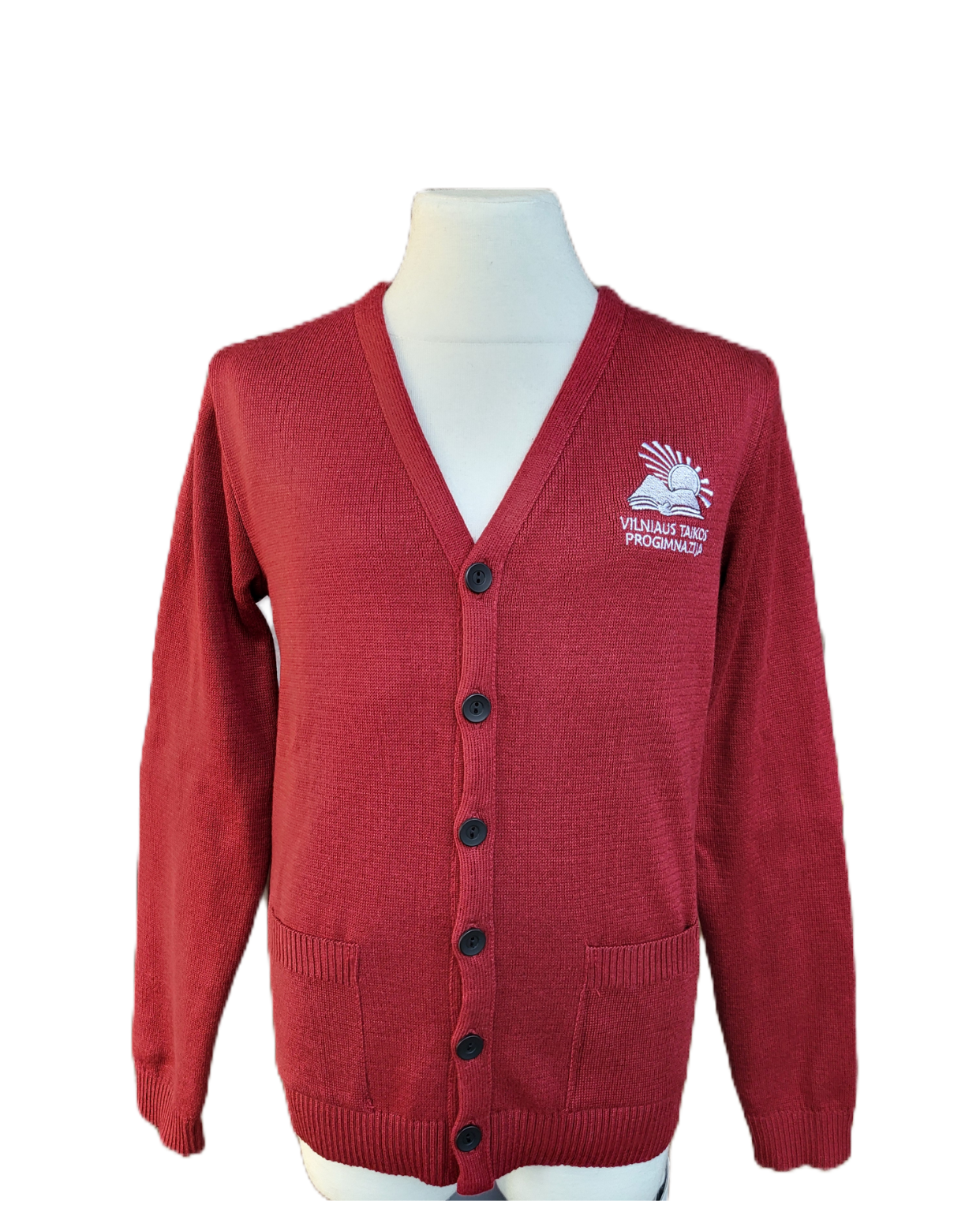 Medvilninis žaketas su mokyklos emblema