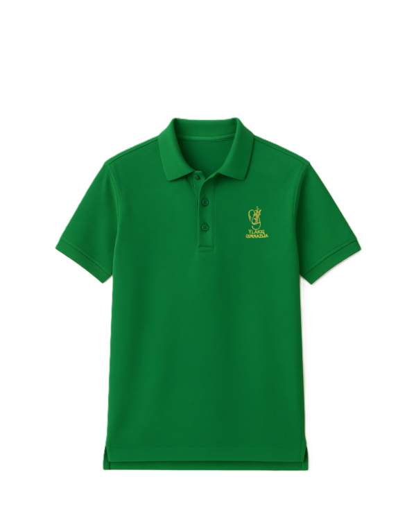 Polo marškinėliai trumpomis rankovėmis su mokyklos logotipu