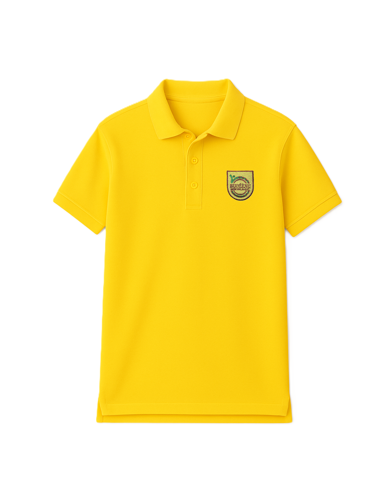 Polo marškinėliai trumpomis rankovėmis su mokyklos logotipu