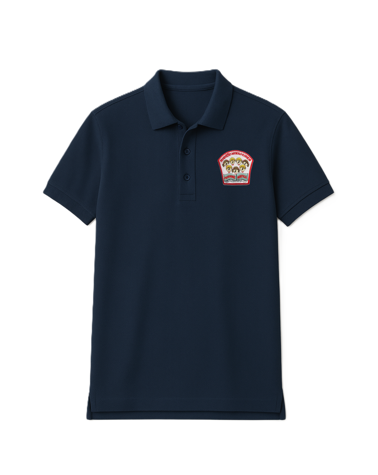 Polo marškinėliai trumpomis rankovėmis su mokyklos logotipu