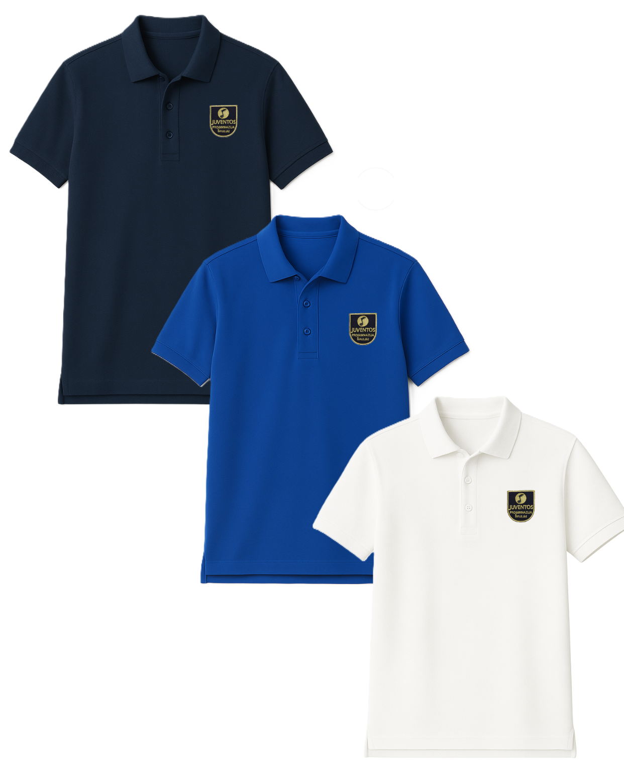 Polo marškinėliai trumpomis rankovėmis su mokyklos logotipu