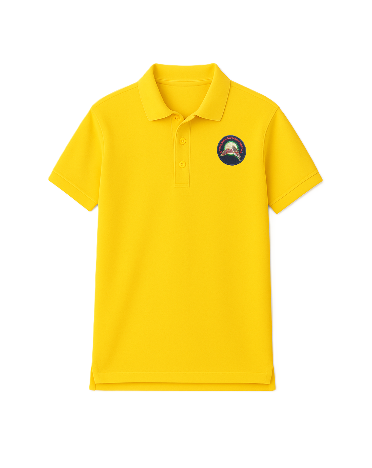 Polo marškinėliai trumpomis rankovėmis su mokyklos logotipu